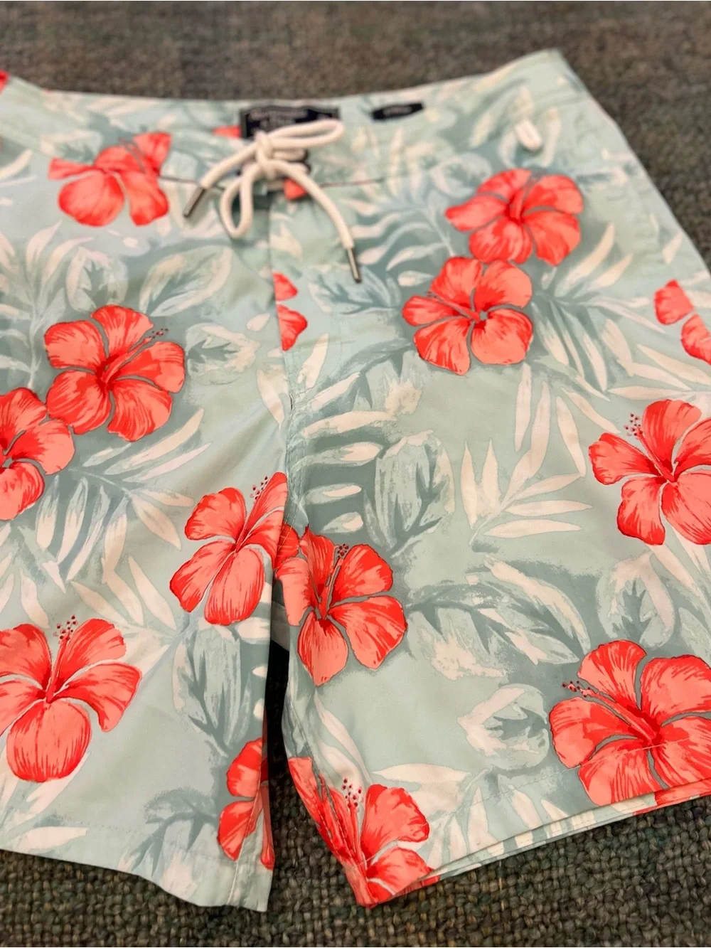Abercrombie & Fitch Shorts Blue Cargo Floral Lined Board Swim Men’s 31